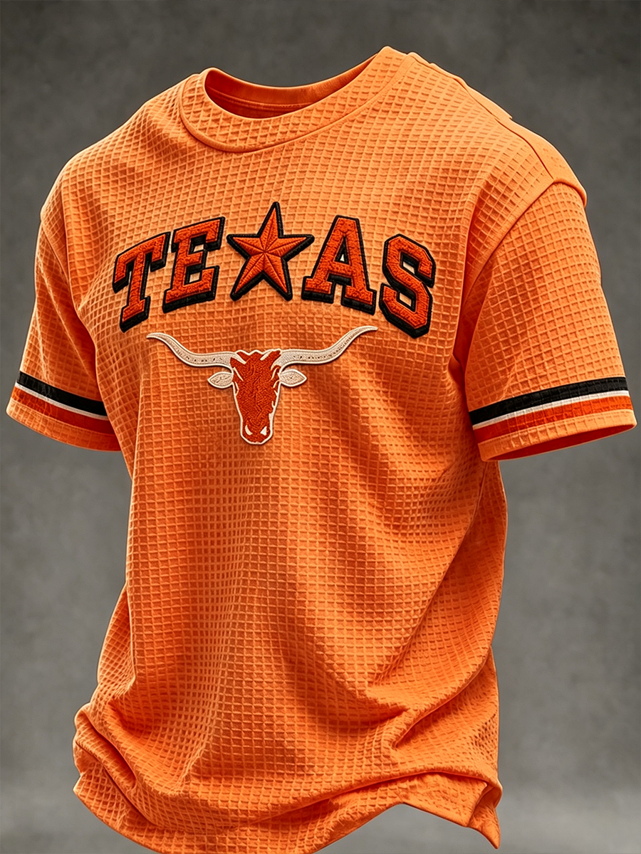 Men's Football Pattern Waffle T-Shirt