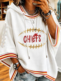 Women'S Football Printed Short Sleeved T-Shirt