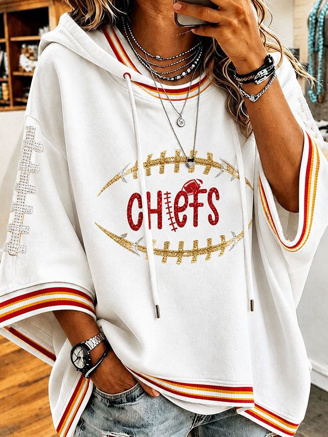 Women'S Football Printed Short Sleeved T-Shirt