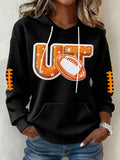 Women's Football Print Sweatshirt