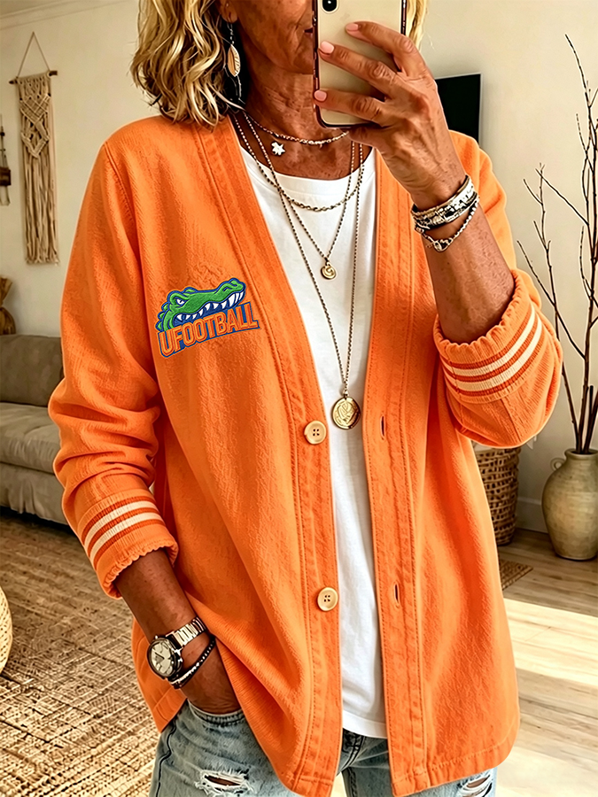 Women'S University Football Fan Cardigan