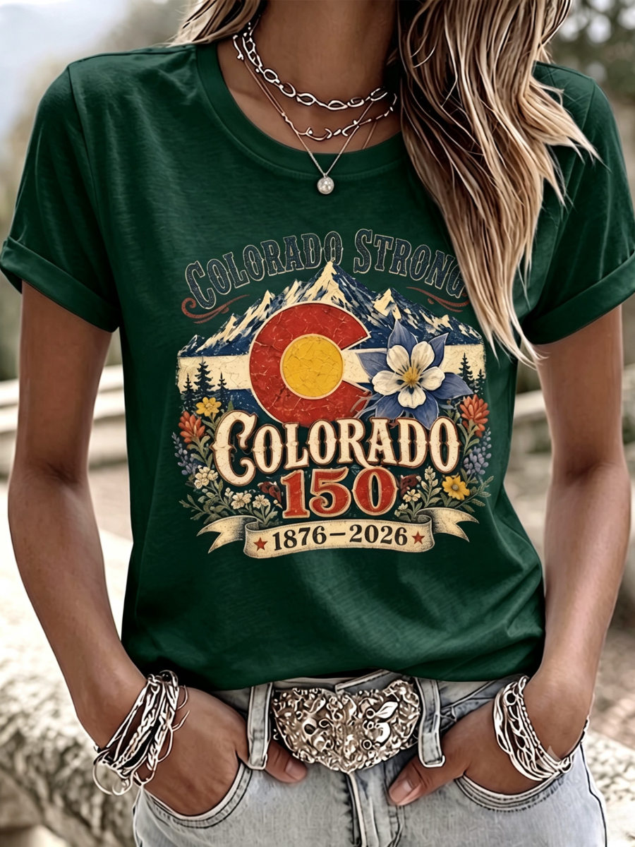 Women's Casual Colorado Strong T-shirt