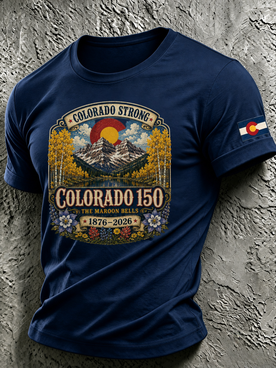 Men's Colorado Strong Print Short Sleeve T-Shirt