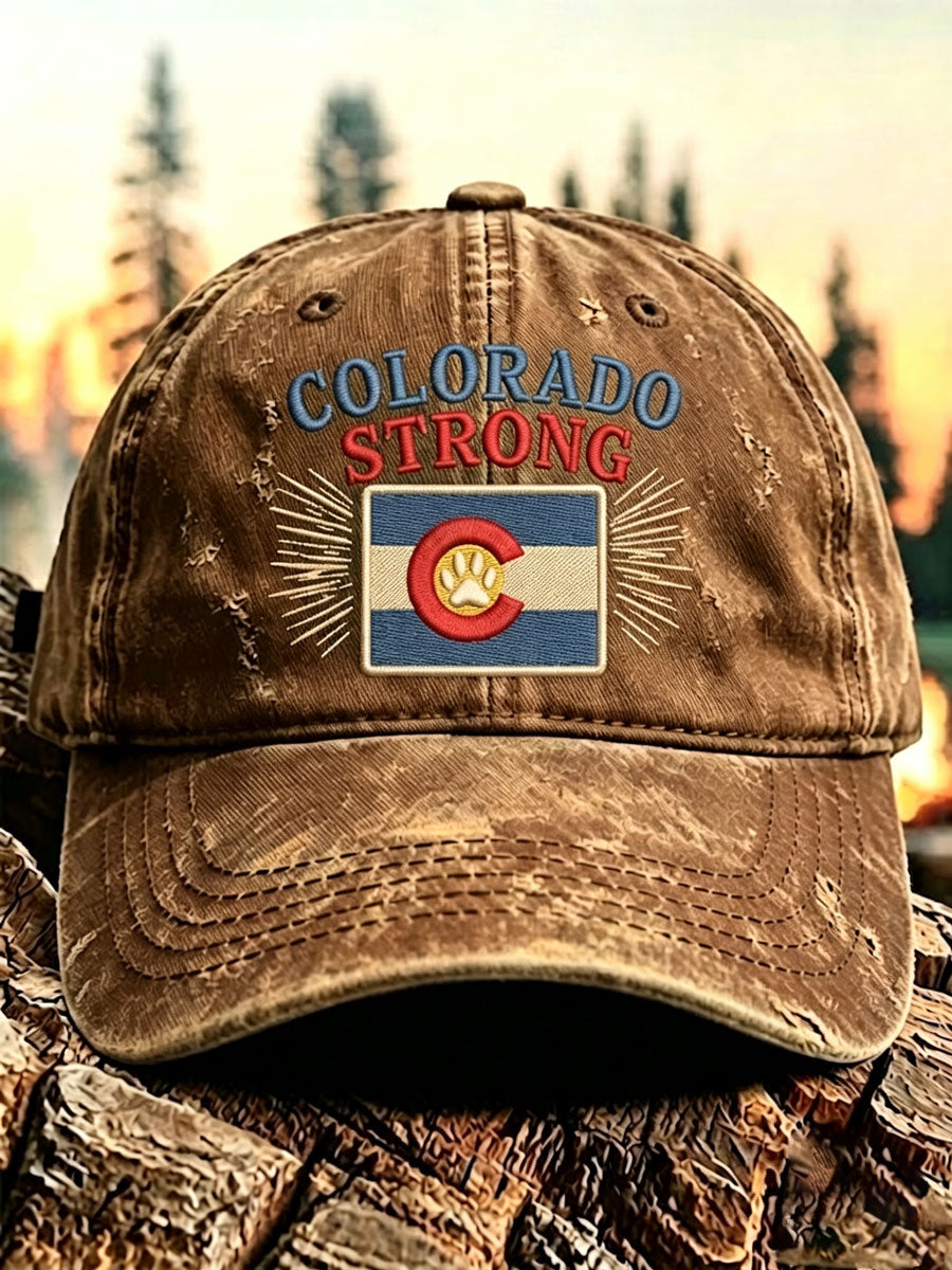 Retro Colorado Environmental Protection Print Baseball Cap