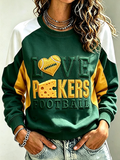 Women's Football Printed Casual Sweatshirt