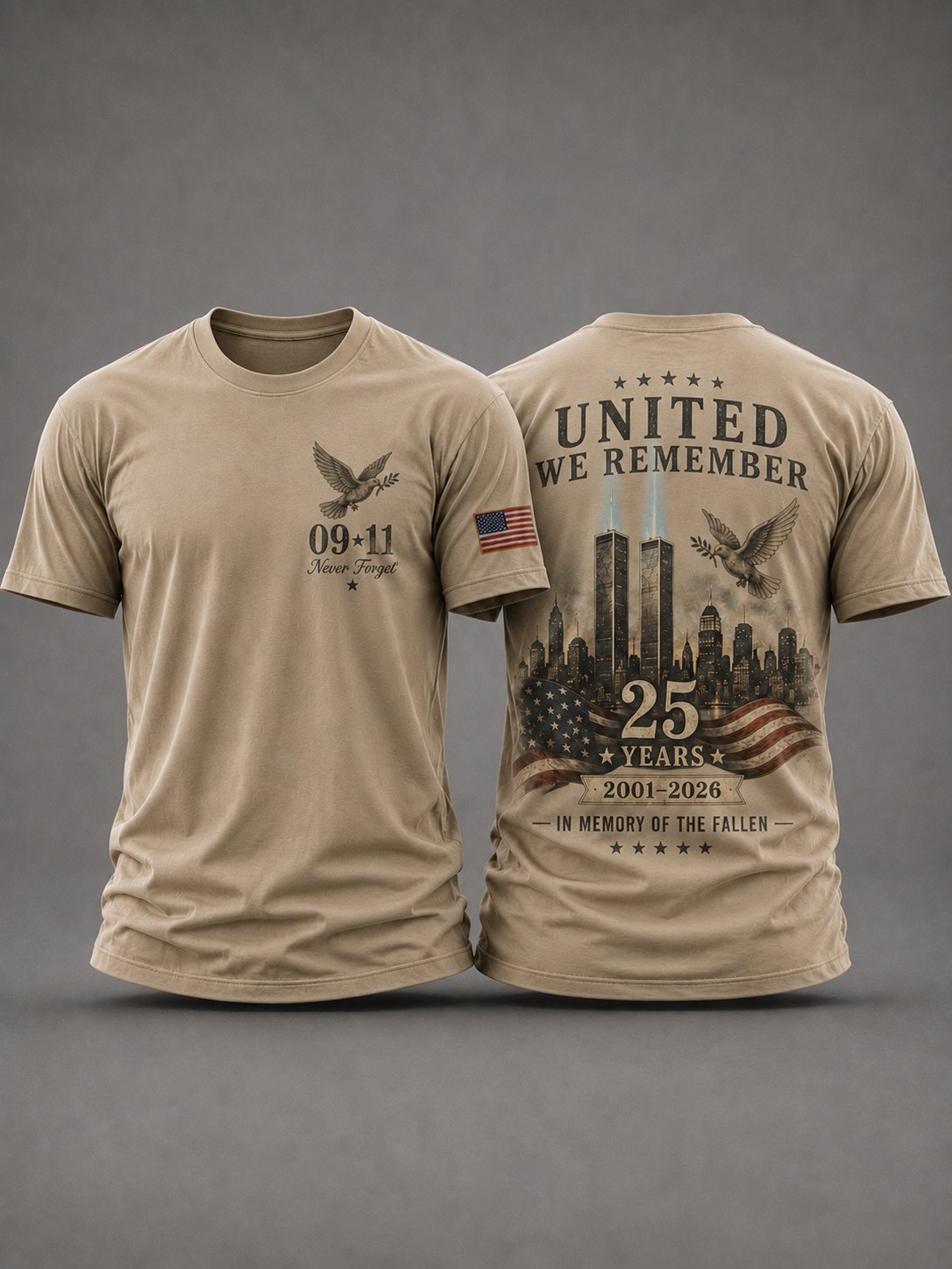 911 Memorial Casual Print T-Shirt