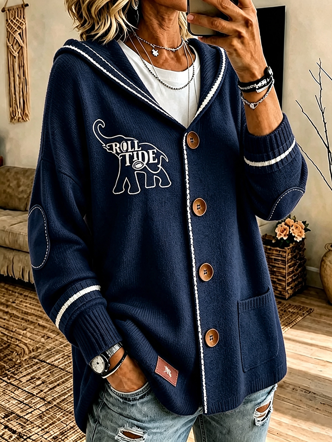 Women'S Rugby Match Long Sleeved Cardigan