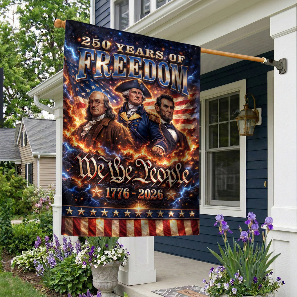 We The People 250 Years Of Freedom 1776–2026 House Flag – Washington