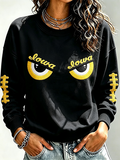 Women'S Retro Rugby Round Neck Sports Shirt