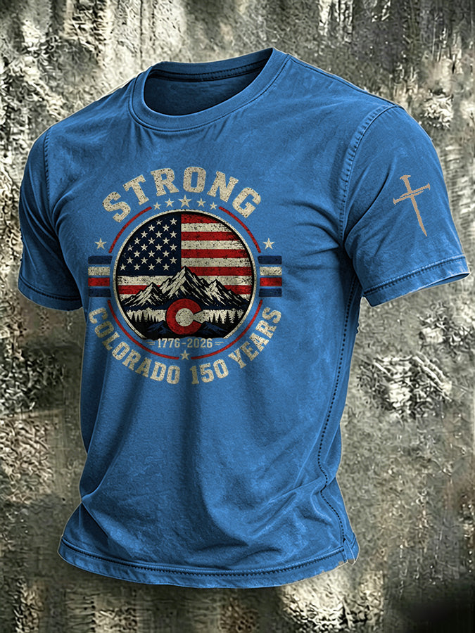Male COLORADO STRONG Printed T-Shirt