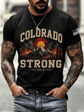 Men'S Colorado Strong Print Short Sleeve T-Shirt