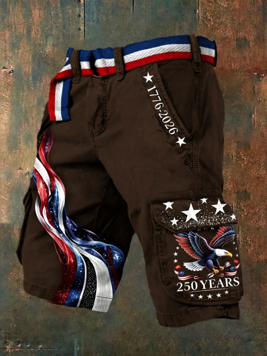Retro USA 250th Anniversary Men's Work Shorts