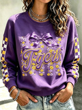 Women'S Retro Rugby Round Neck Sports Shirt