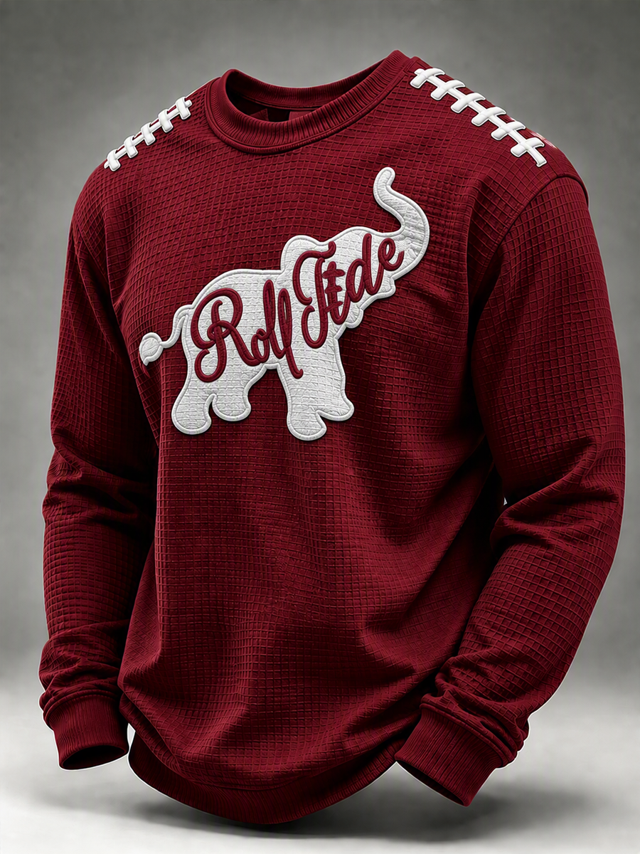 Men's Rugby Pattern Waffle T-shirt