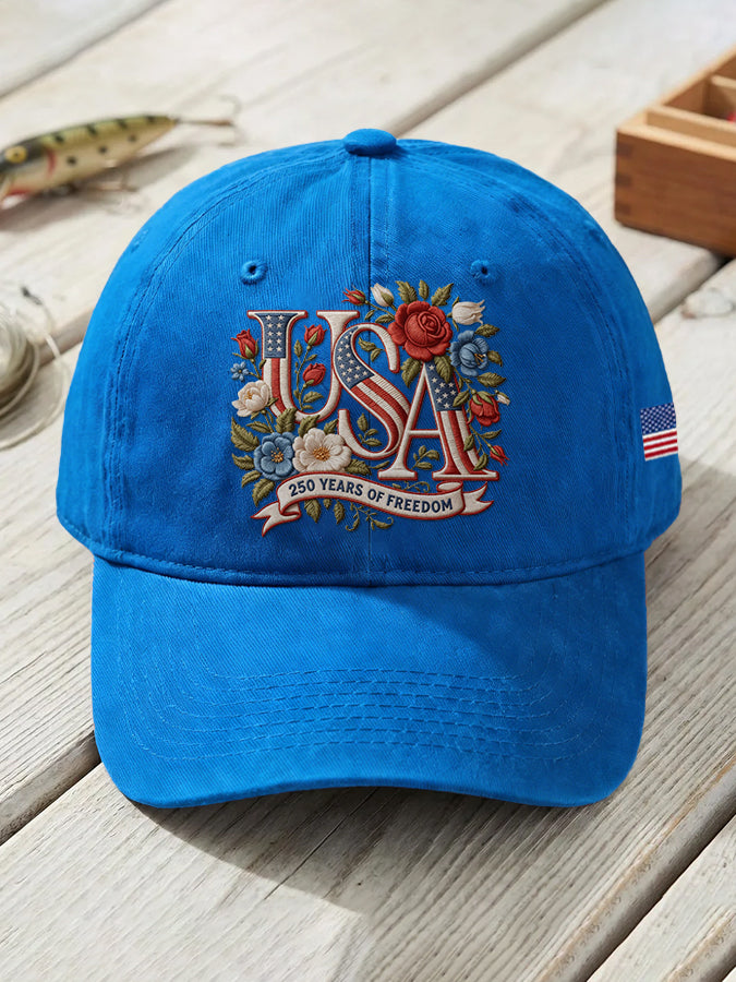 Unisex 250th anniversary Printed Washed Hat