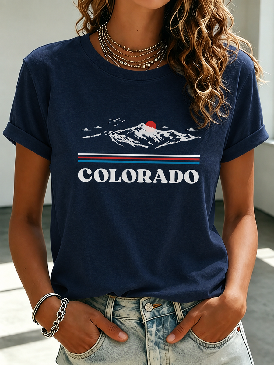 Women'S Colorado Strong Printed Casual T-Shirt