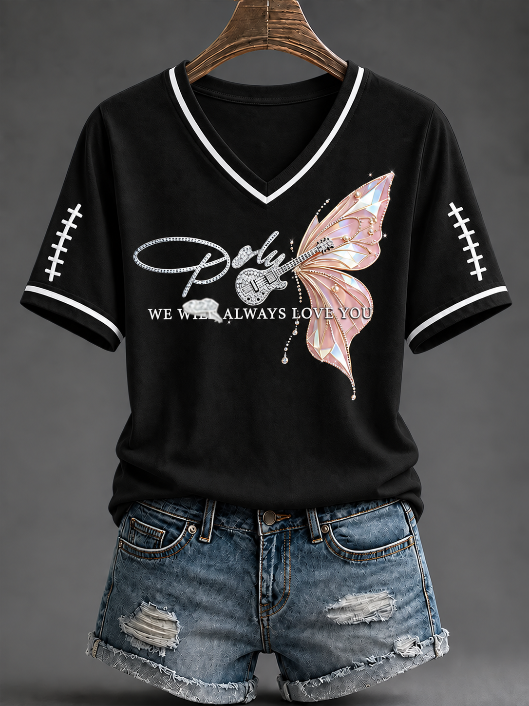 Women's Football Commemorative Printed T-Shirt