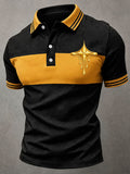 Men'S Football Printed Casual Sweatshirt Polo Shirt