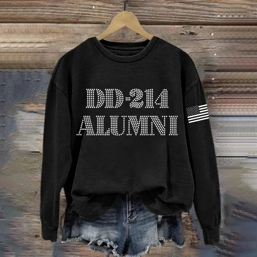 Women's Veteran's Wife Printed Sweatshirt