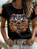 Women'S Retro Football Printed T-Shirt