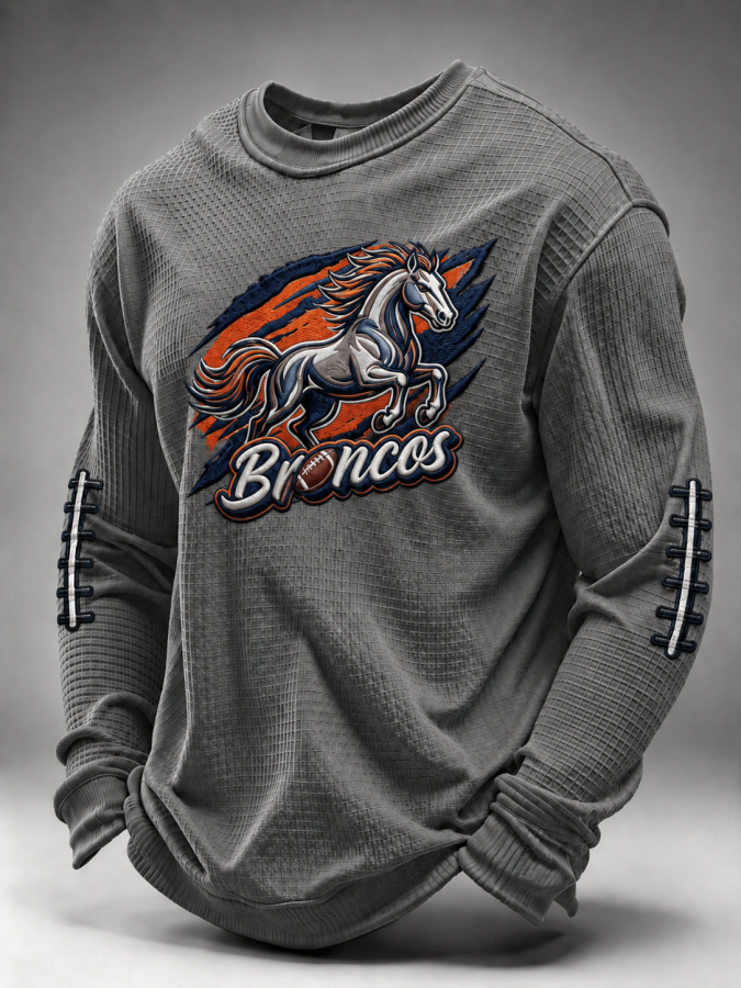 Men'S Football  Printed Waffle T-Shirt