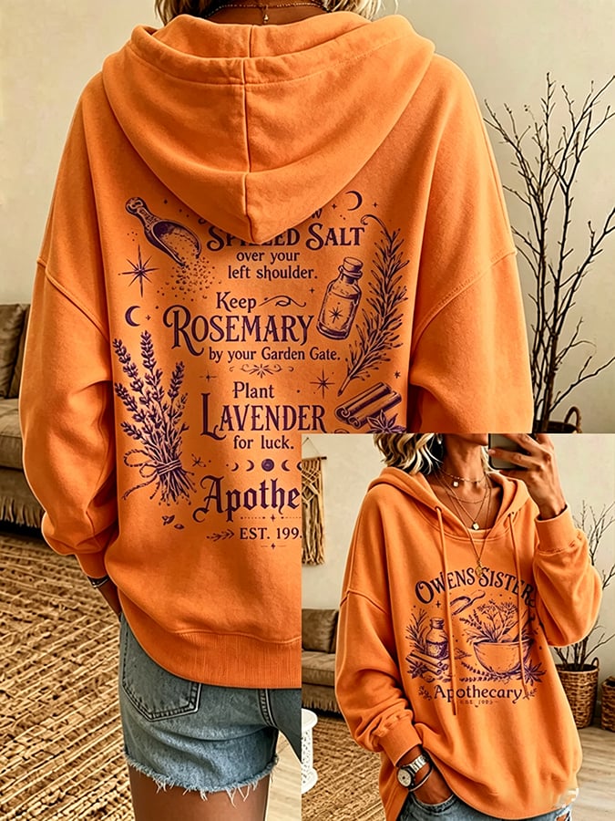 Women's Always Throw Spilled Salt Over Your Left Shoulder Print Casual Sweatshirt