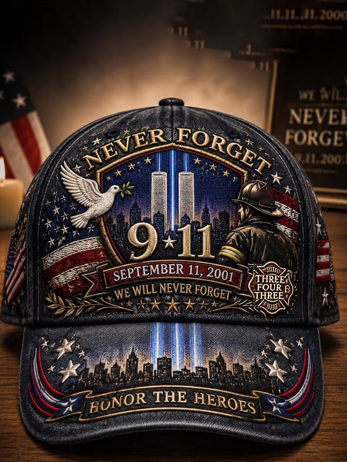 9.11 Never Forget Commemorative Printed Hat