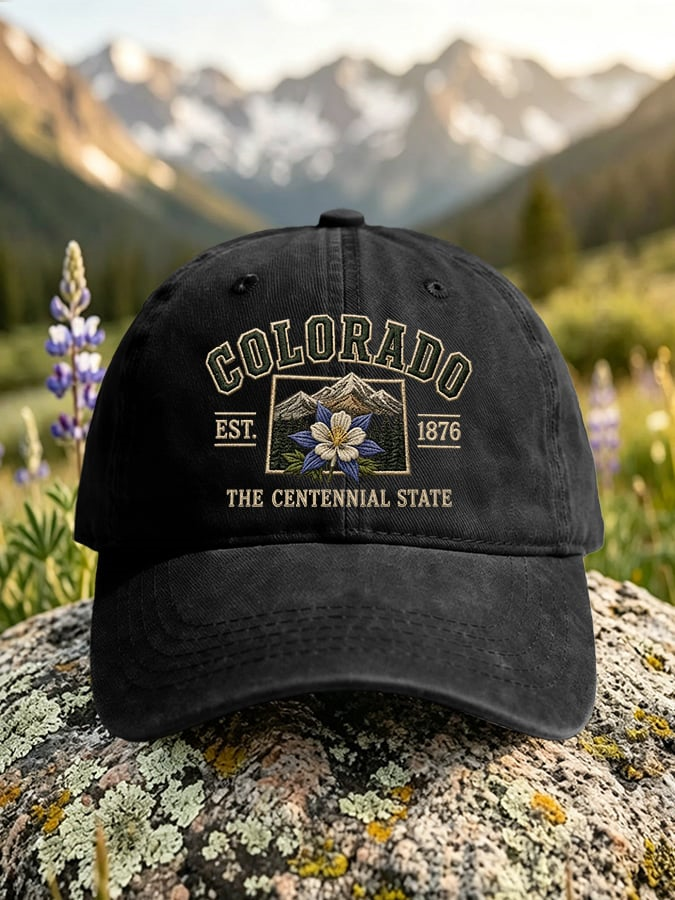Retro Colorado Est. 1876 The Centennial State Print Baseball Cap
