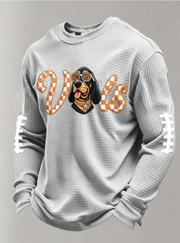 Men'S Football Printed Waffle T-Shirt