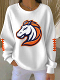 Women'S Football Print Casual Sweatshirt