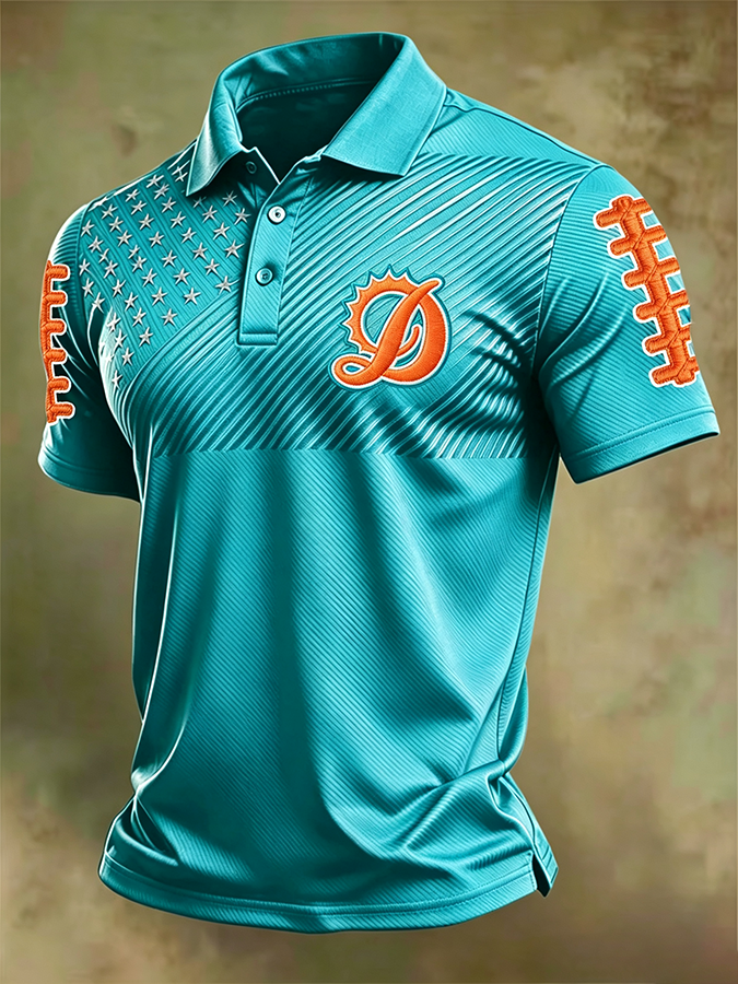 Men'S Retro Football Polo Shirt