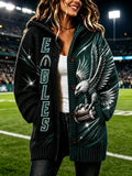 Women's American football Knitted Cardigan