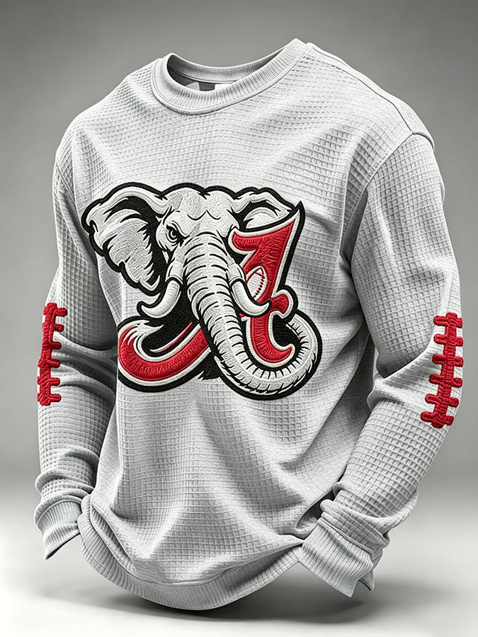 Men's Rugby Pattern Waffle T-shirt