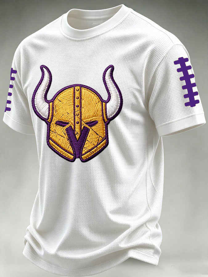 Men'S Football Print Waffle T-Shirt
