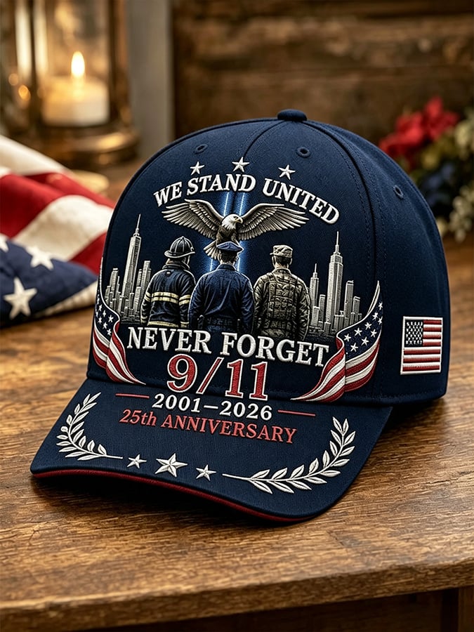 Unisex We Will Never Forget 9 11 Print Baseball Cap