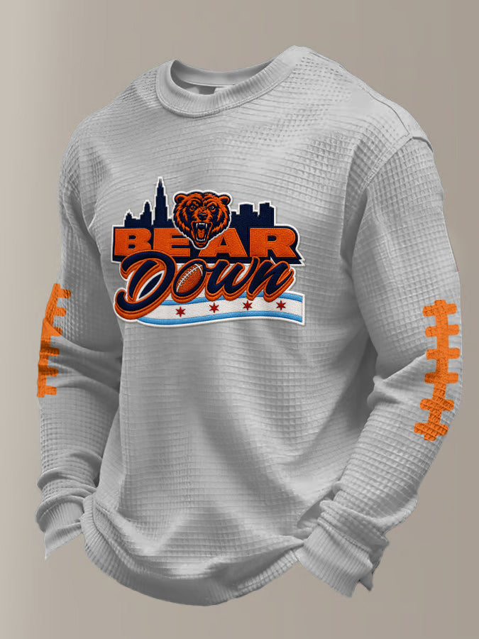 Men'S Football Printed Waffle T-Shirt