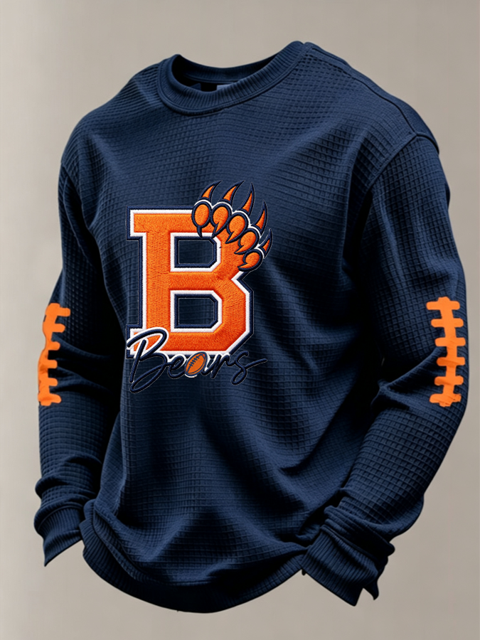 Men'S Football Printed Waffle T-Shirt