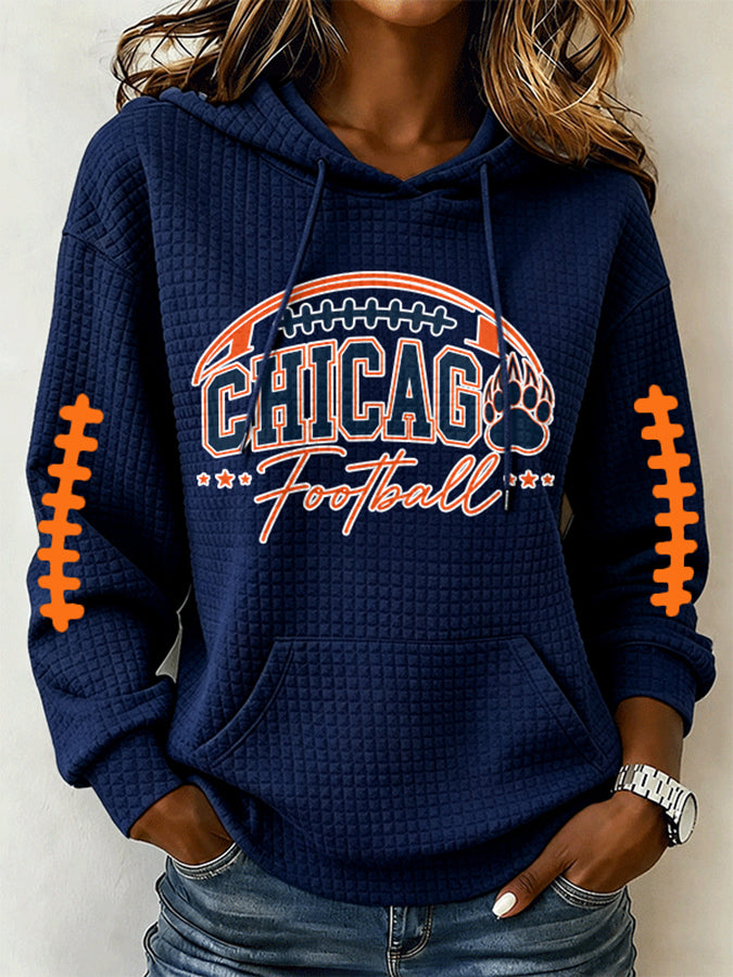 Women'S Football Sports Casual Hooded