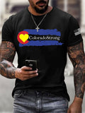 Men'S Colorado Strong Print Short Sleeve T-Shirt
