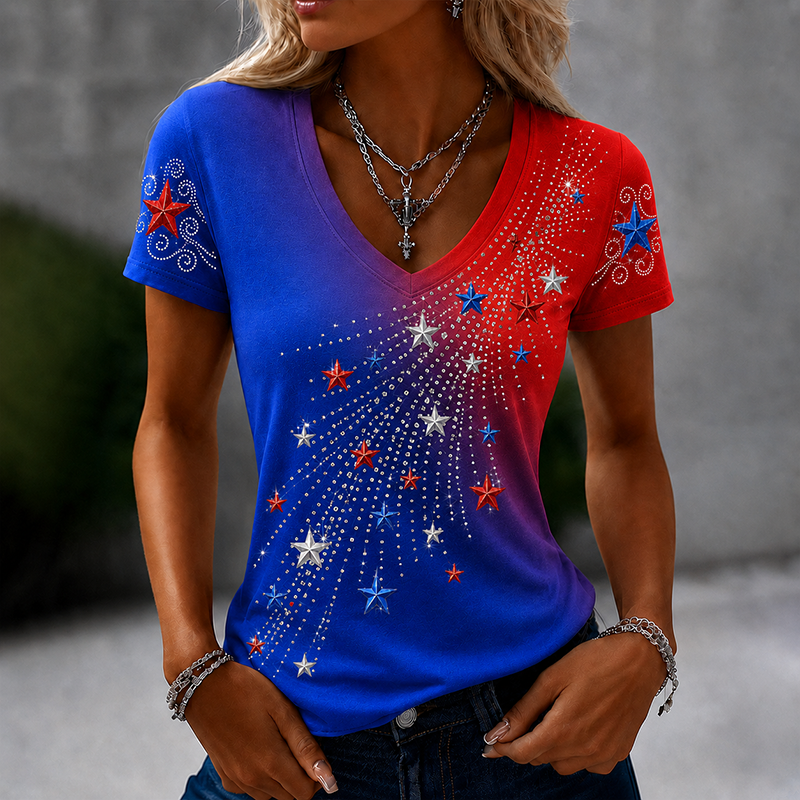 Women's U.S. Founding 250th Anniversary V-Neck T-Shirt