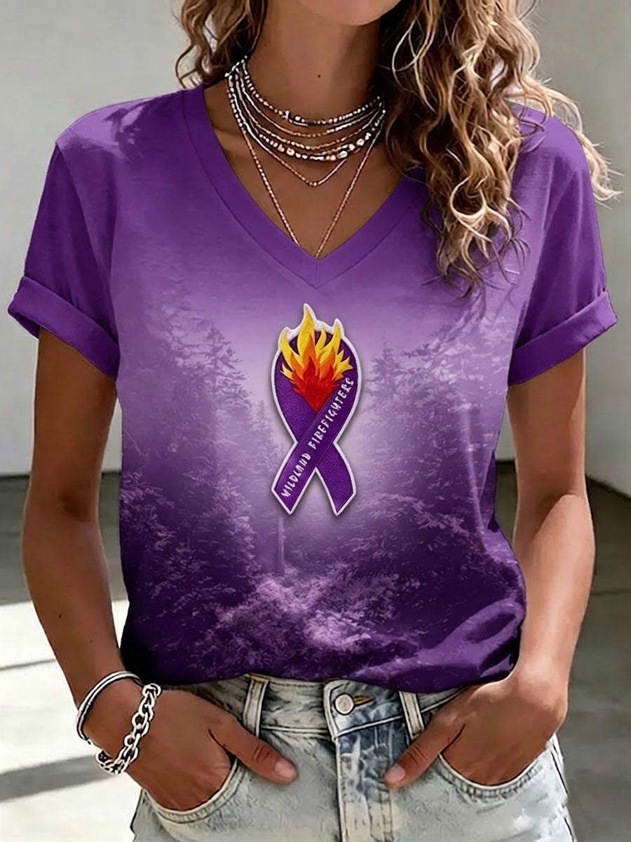 Women'S Colorado Deep Forest Fire Logo Casual T-Shirt