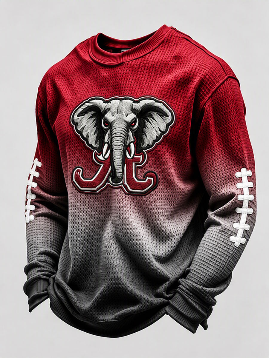 Men's Rugby Pattern Waffle T-shirt