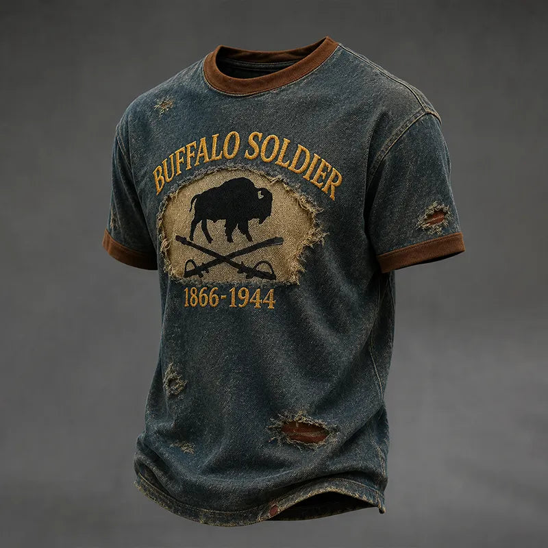Men's Buffalo Soldier Summer Crew Neck T-Shirt