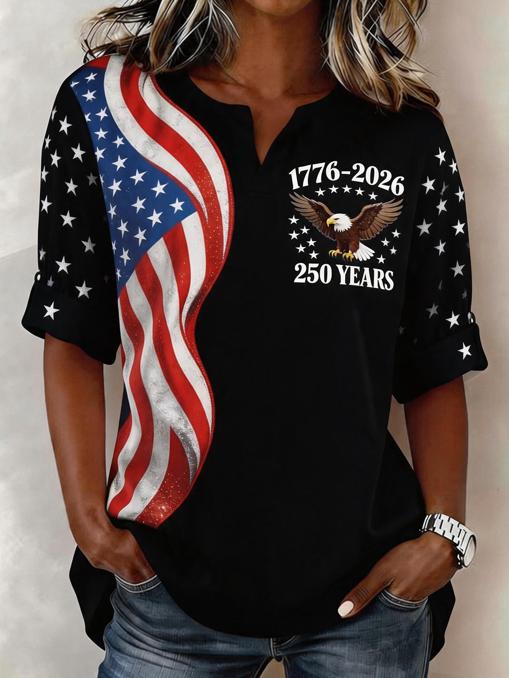 Women's U.S. 250th Anniversary Crew Neck Short-Sleeve Shirt