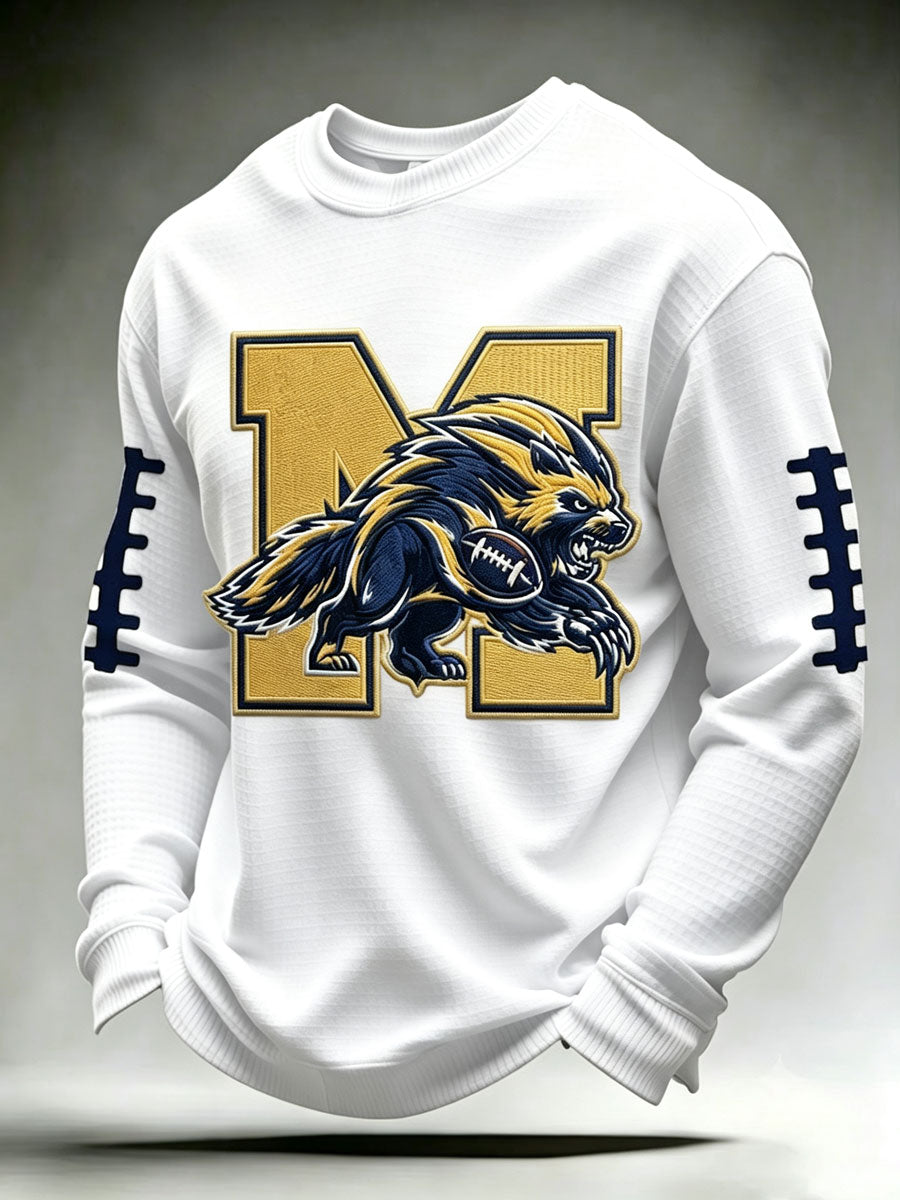Men'S Rugby Printed Waffle T-Shirt