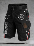 Men'S 250Th Independence Day Flag Printed Workwear Shorts (Excluding Waistband)