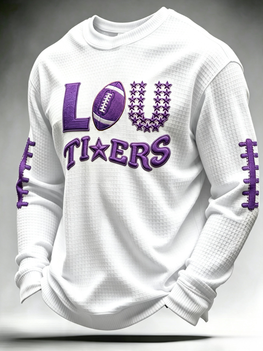 Men'S Rugby Printed Waffle T-Shirt