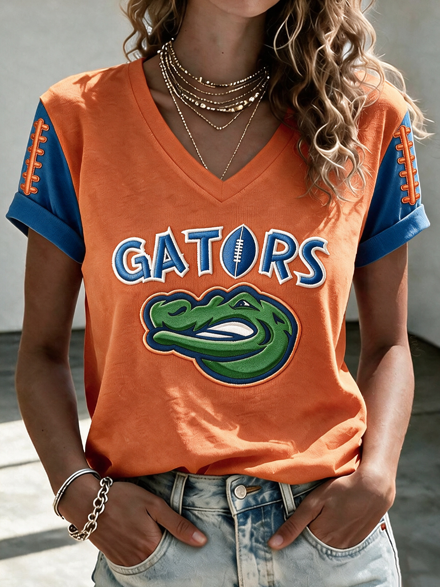 Women'S Football Print Short-Sleeve T-Shirt