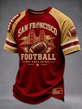 Men's Football Print Casual T-Shirt