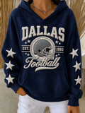 Women's Football Fans Print Hoodie